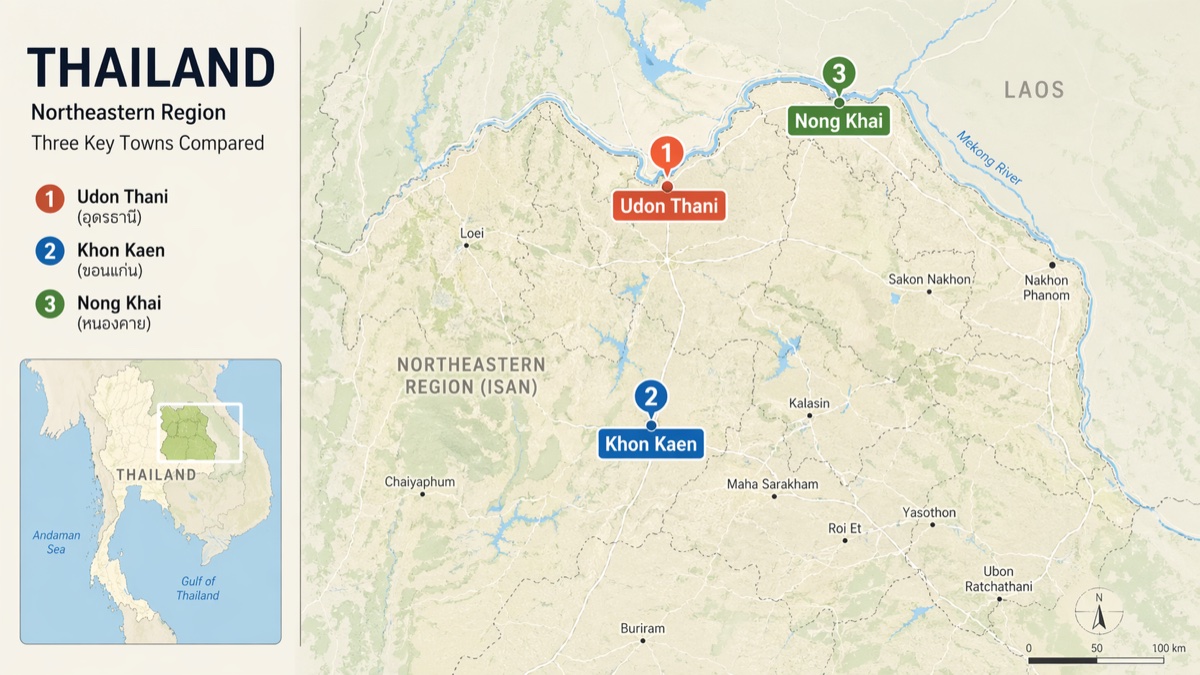 Udon Thani Vs Khon Kaen Vs Nong Khai Where To Live In Isaan 2026